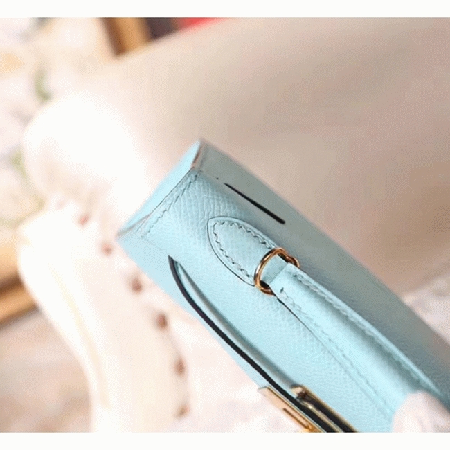 Blue Zephyr Epsom Copy Designer H**me5 Kelly 20cm Handbag