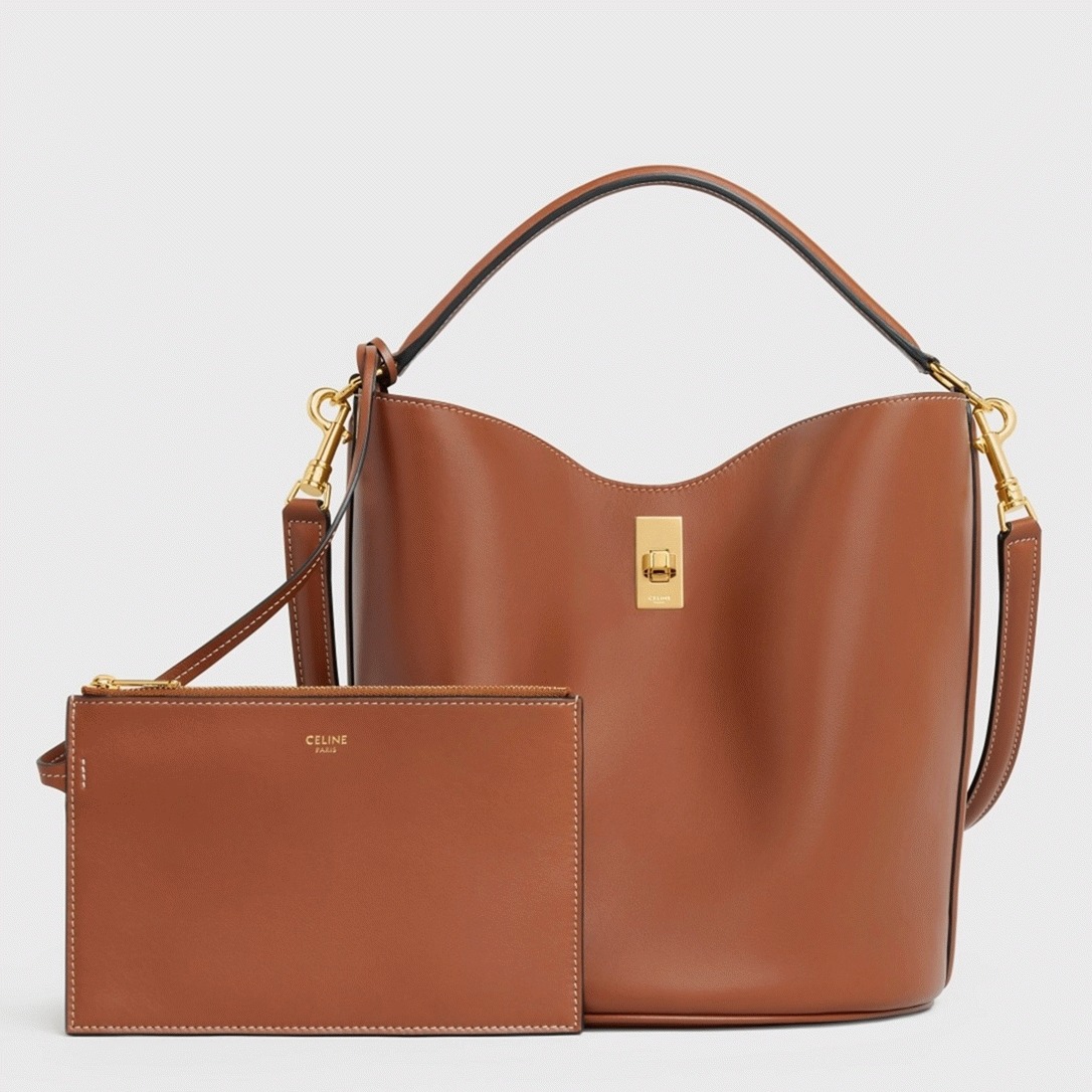 Brown Ce1i*e Bucket 16 Replica Bag
