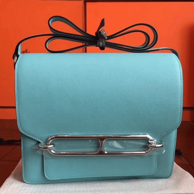 Blue atoll fake H**me5 Mini Sac Roulis handbag