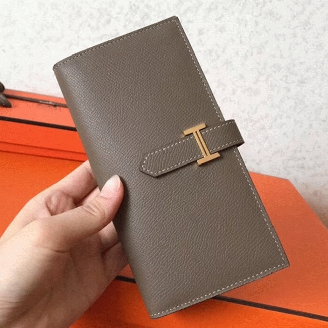 Taupe Epsom Fake H**me5 Bearn Wallet