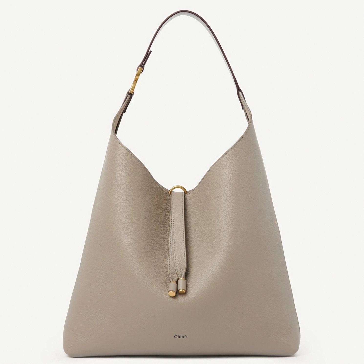 top quality fake Ch10e marcie hobo bag in grey grained leather