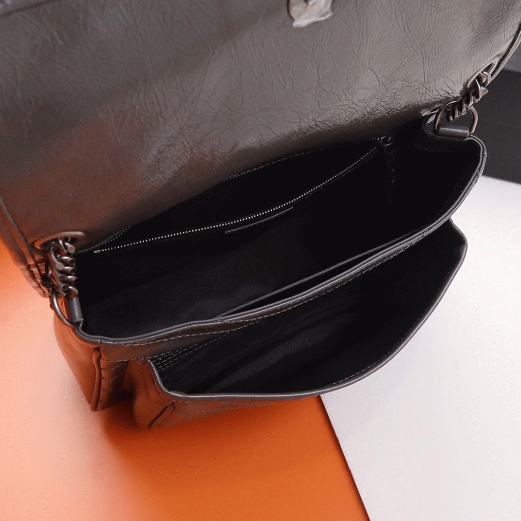 Replica Sa1nt Lau*nt Niki Medium Chain Bag Dark Grey
