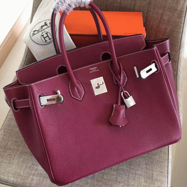 Ruby Color Designer-Inspired H**me5 Birkin 35cm Replica Purse