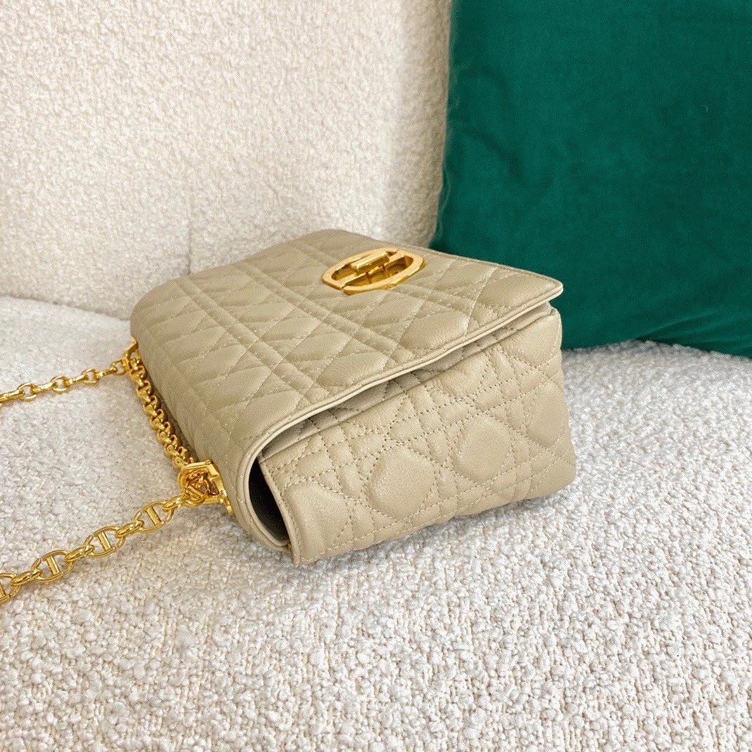 D10r Caro Large Bag Knockoff in Beige