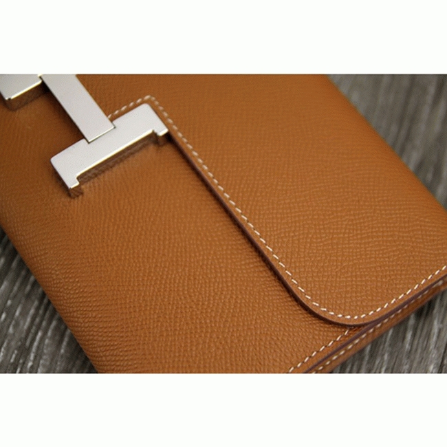 Brown replica H**me5 Constance wallet