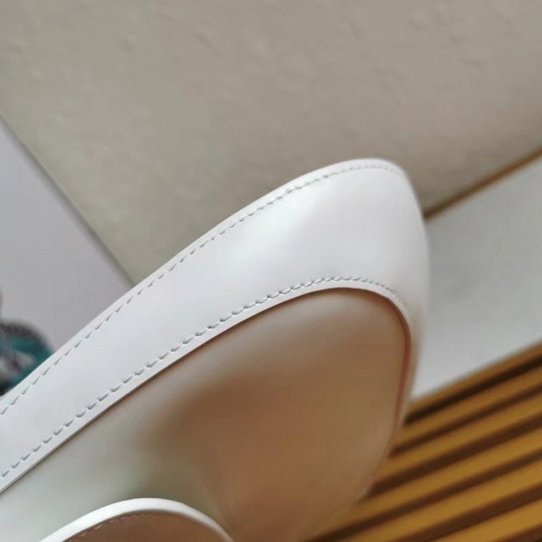 White Pra*a Cleo Flap Bag Replica