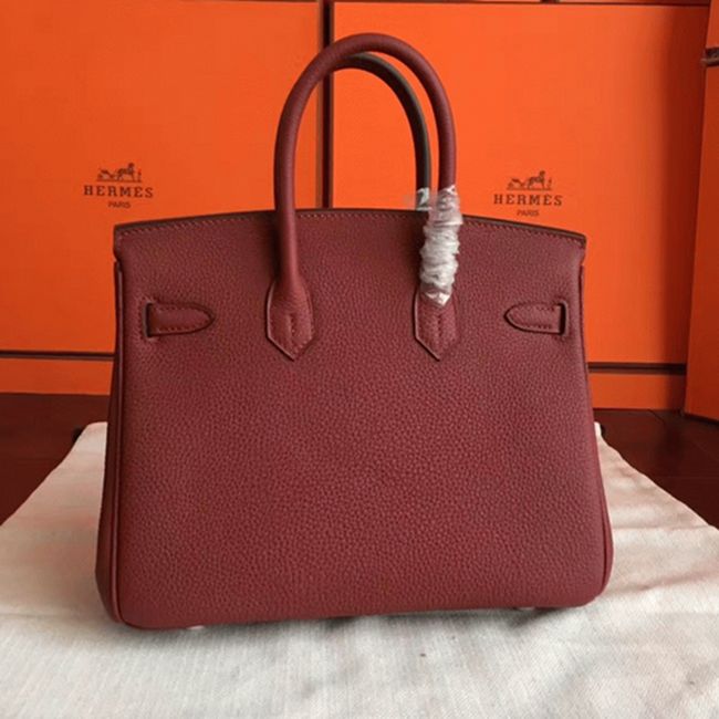 Bordeaux H**me5 Birkin 25cm Faux Quality Replica