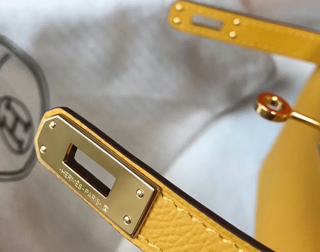 Yellow H**me5 Kelly Mini II Replica Handbag
