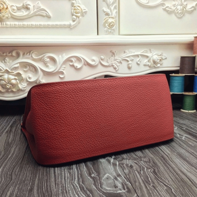 Large red fake H**me5 Jypsiere 31cm handbag