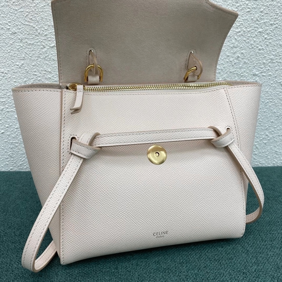Ce1i*e Belt Nano Bag Faux in Pale Pink
