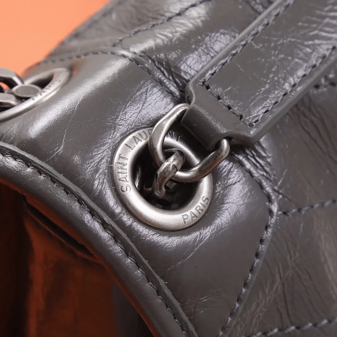 Replica Sa1nt Lau*nt Niki Medium Chain Bag Dark Grey
