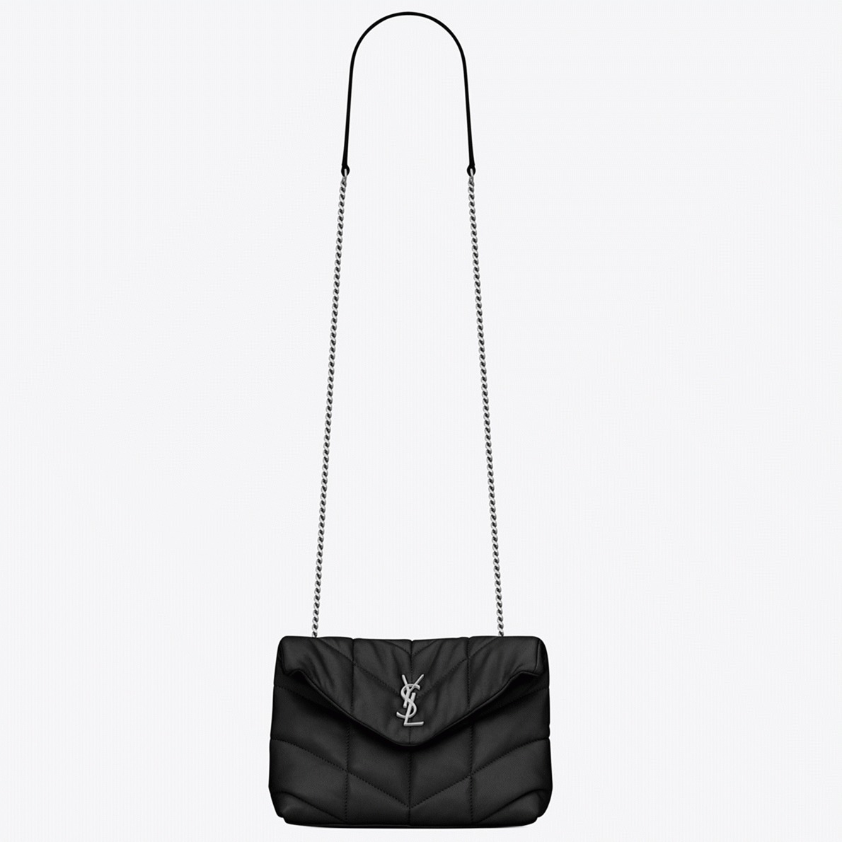 Replica Sa1nt Lau*nt Puffer Toy Bag Noir Quilted Lambskin
