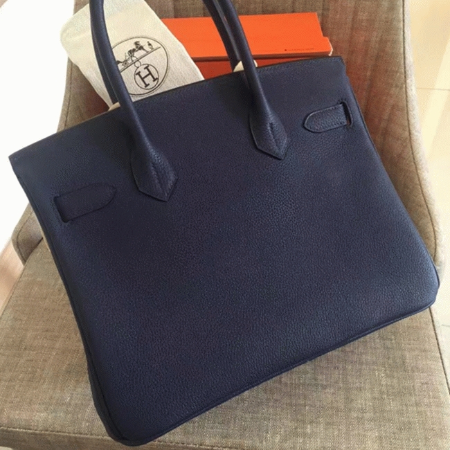 Sapphire Color Imitation H**me5 Birkin 35CM Purse