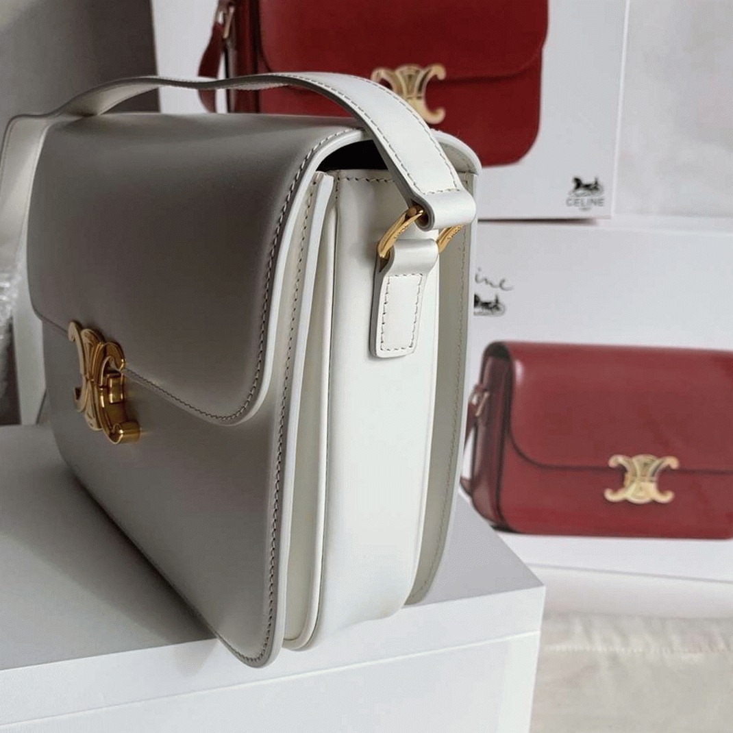 Top Quality Replica Ce1i*e Triomphe Large Bag In White