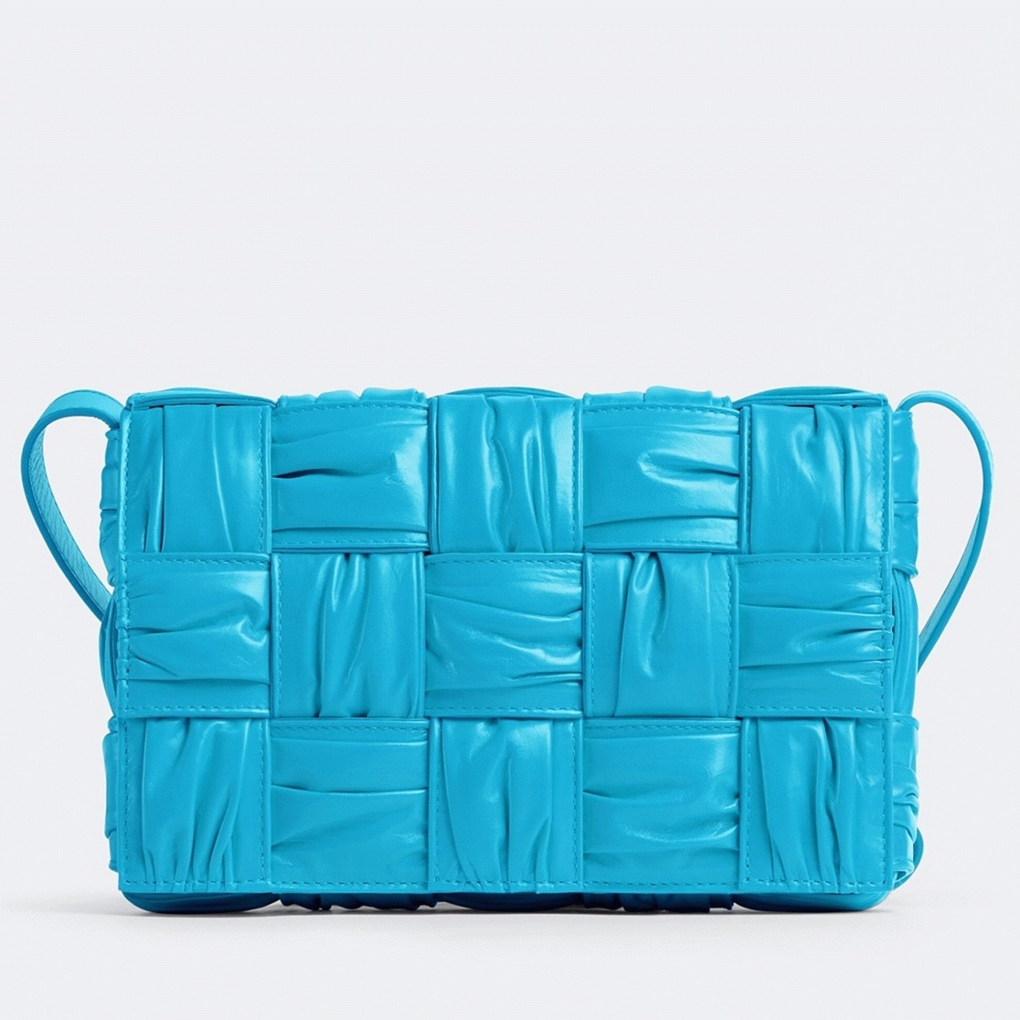 Top Quality B0tt*ga Ven*ta Cassette Bag In Pool Foulard Intreccio Calfskin
