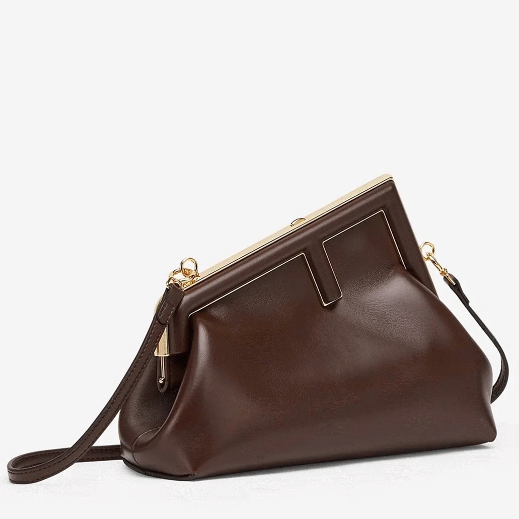 Top Quality Knockoff F**di First Small Bag In Dark Brown