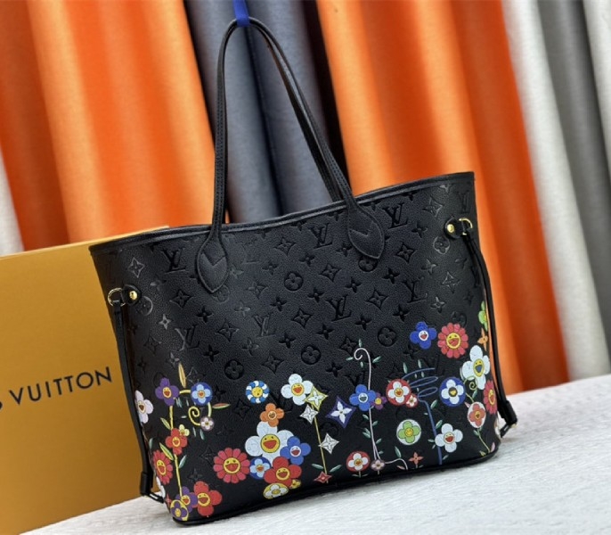 L0vis Vvtt0n X TM Monogram Empreinte Neverfull MM In Black With Style 2
