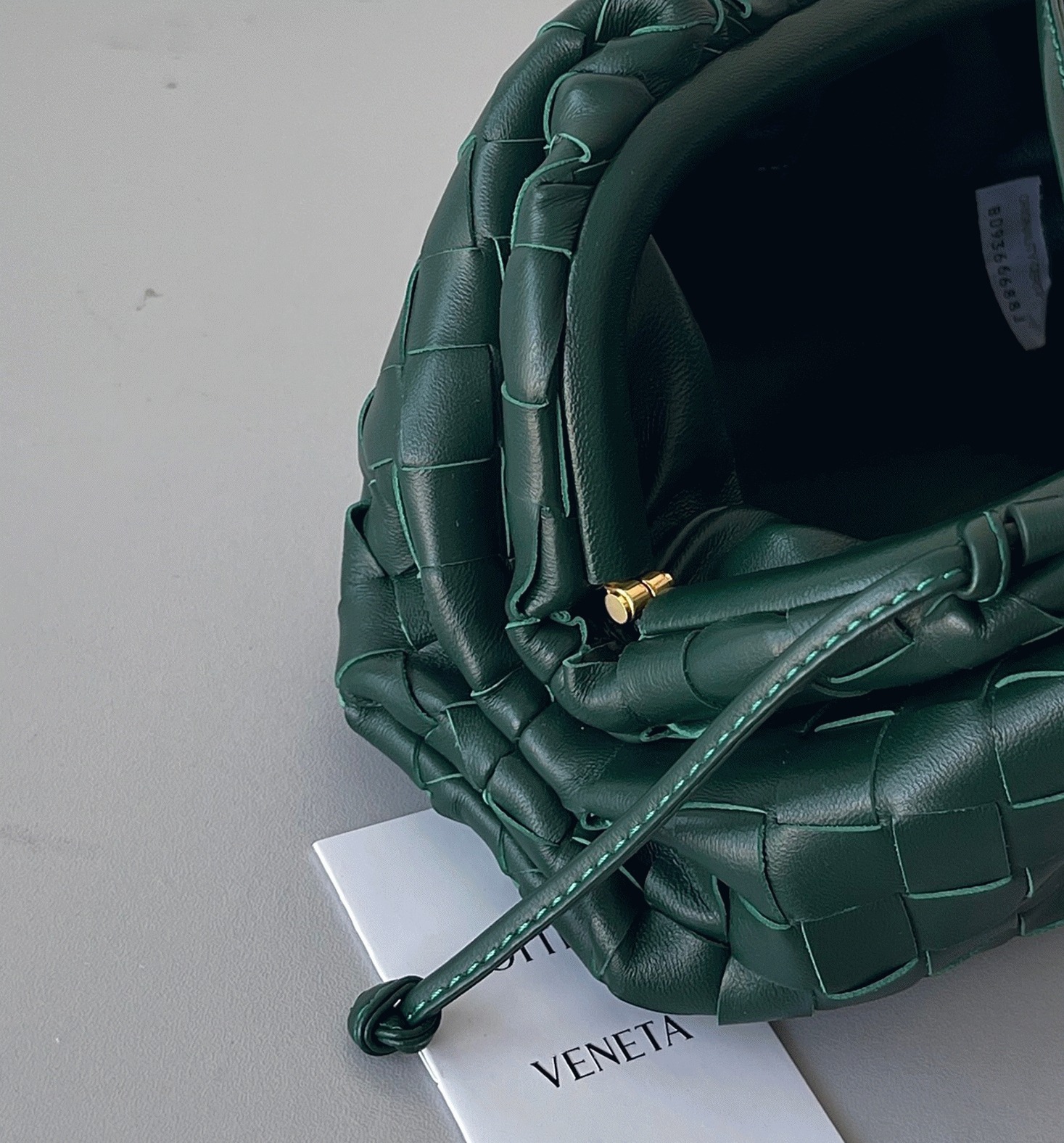 Knockoff B0tt*ga Ven*ta Mini Pouch with Strap Raintree