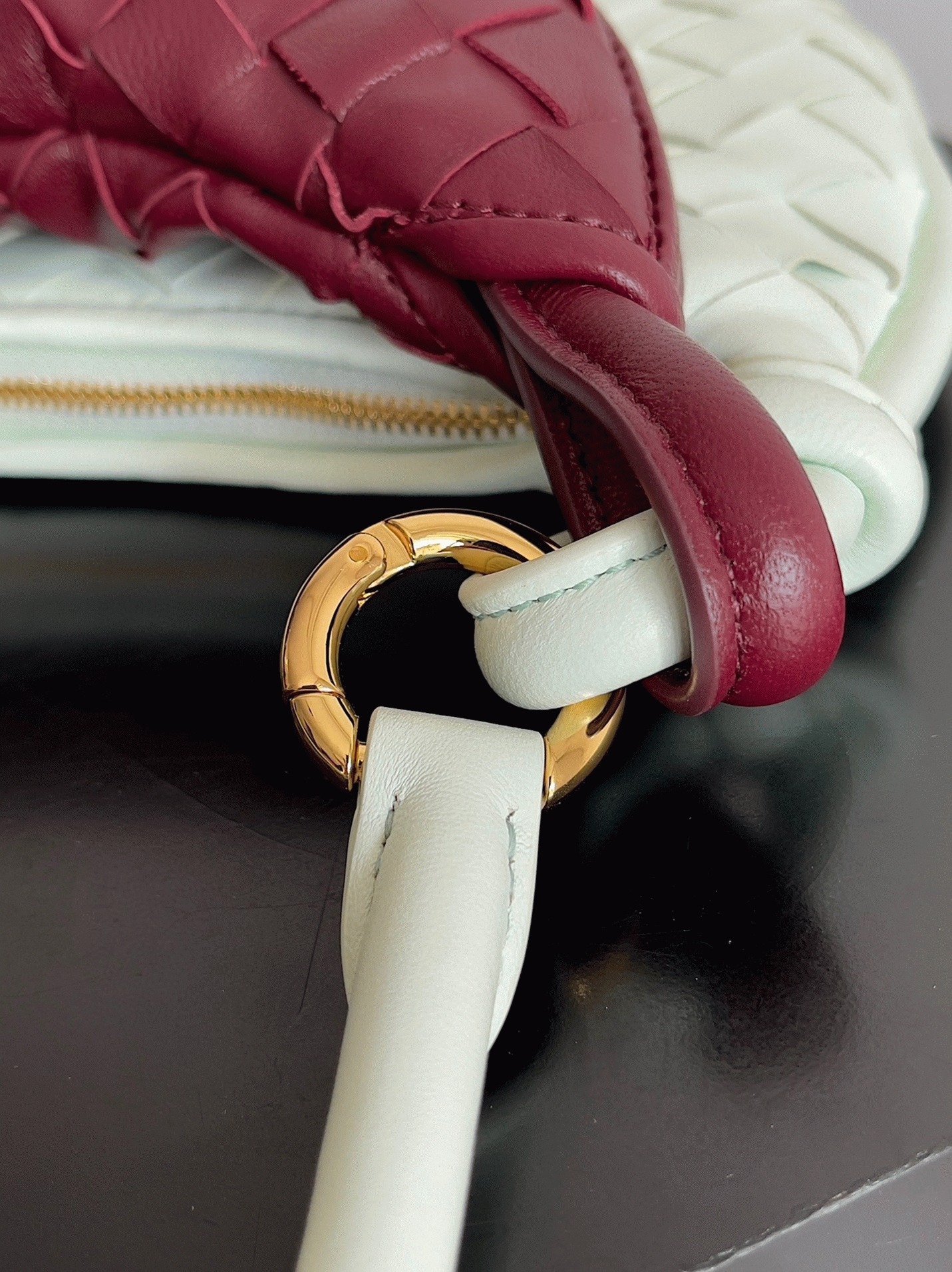 Replica B0tt*ga Ven*ta Gemelli Small Bag Glacier/Barolo