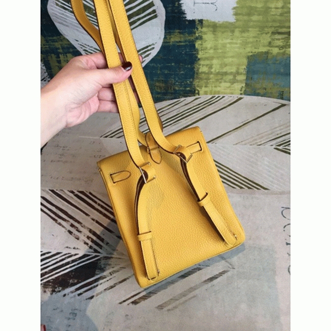 Yellow Clemence Fake H**me5 Kelly Ado PM Backpack