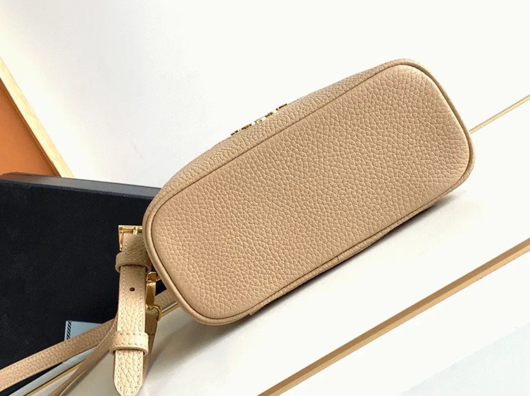 Pra*a Mini Vanity Bag Fake in Sand Beige