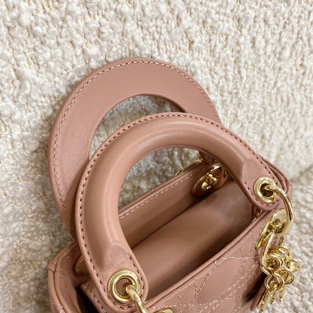 D10r Lady D10r Micro Bag Faux in Poudre Cannage Lambskin