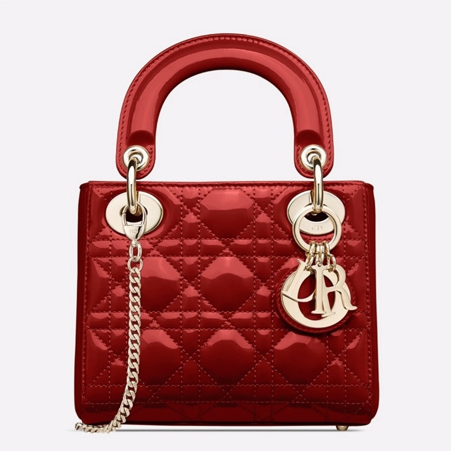 D10r Lady D10r Mini Chain Bag Knockoff with Chain in Red
