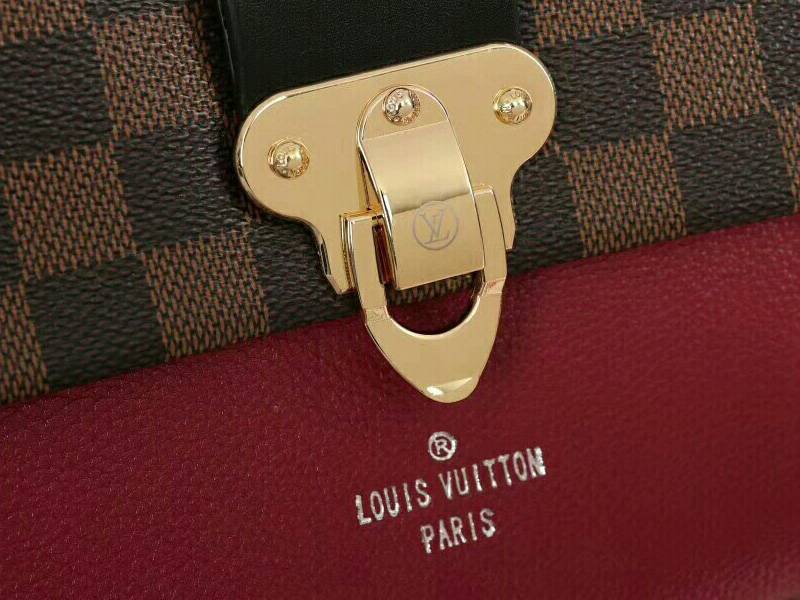 L0vis Vvtt0n Damier Ebene Canvas Vavin PM Bag In Bordeaux Red