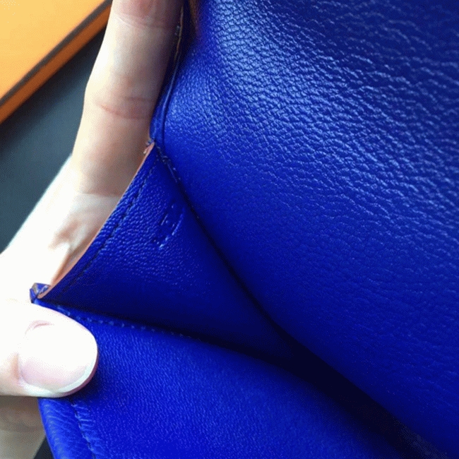 Electric Blue Epsom Replica H**me5 Jige Elan 29 Modern Clutch