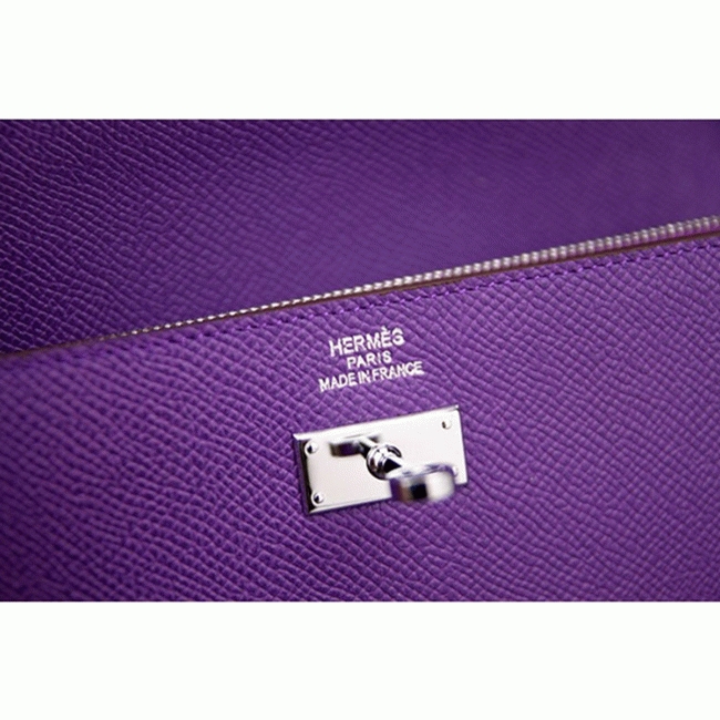 Purple replica H**me5 Kelly Longue wallet