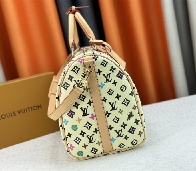 L0vis Vvtt0n Monogram Craggy Keepall Travel 50 Bag In Vanilla