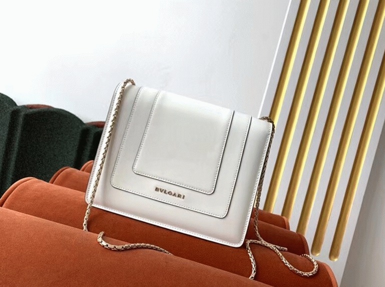 Fake Bv1g*ai Serpenti Forever Small Crossbody Bag White Leather