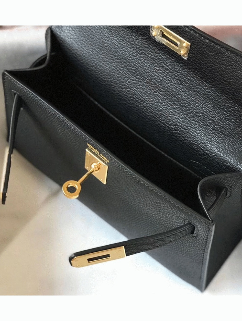 H**me5 Kelly Mini II Bag Replica in Black