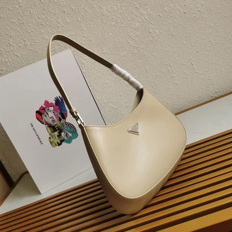 Beige Pra*a Cleo Large Bag Replica