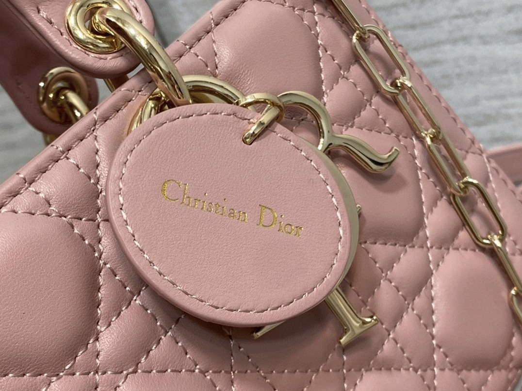 D10r Lady D-Joy Medium Bag Replica in Peony Pink