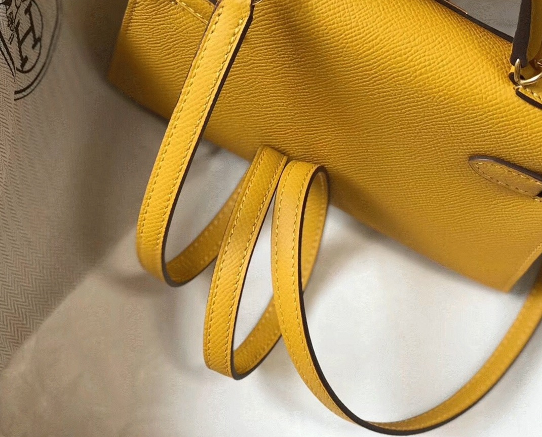Yellow H**me5 Kelly Mini II Replica Handbag