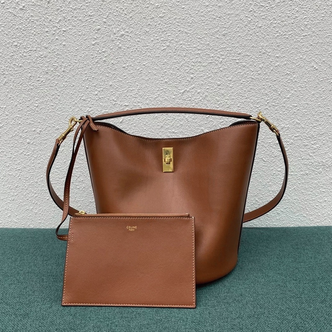 Brown Ce1i*e Bucket 16 Replica Bag