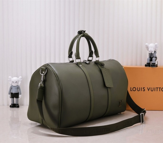 L0vis Vvtt0n Aerogram Keepall Bandouliere 50 Travel Bag In Khaki