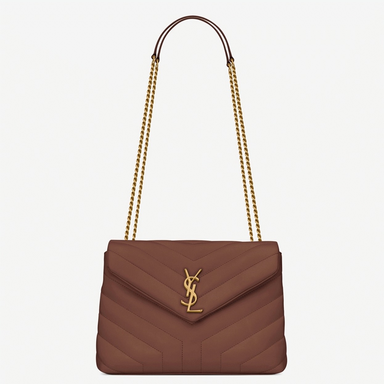 Replica Sa1nt Lau*nt LouLou Small Chain Bag Brown