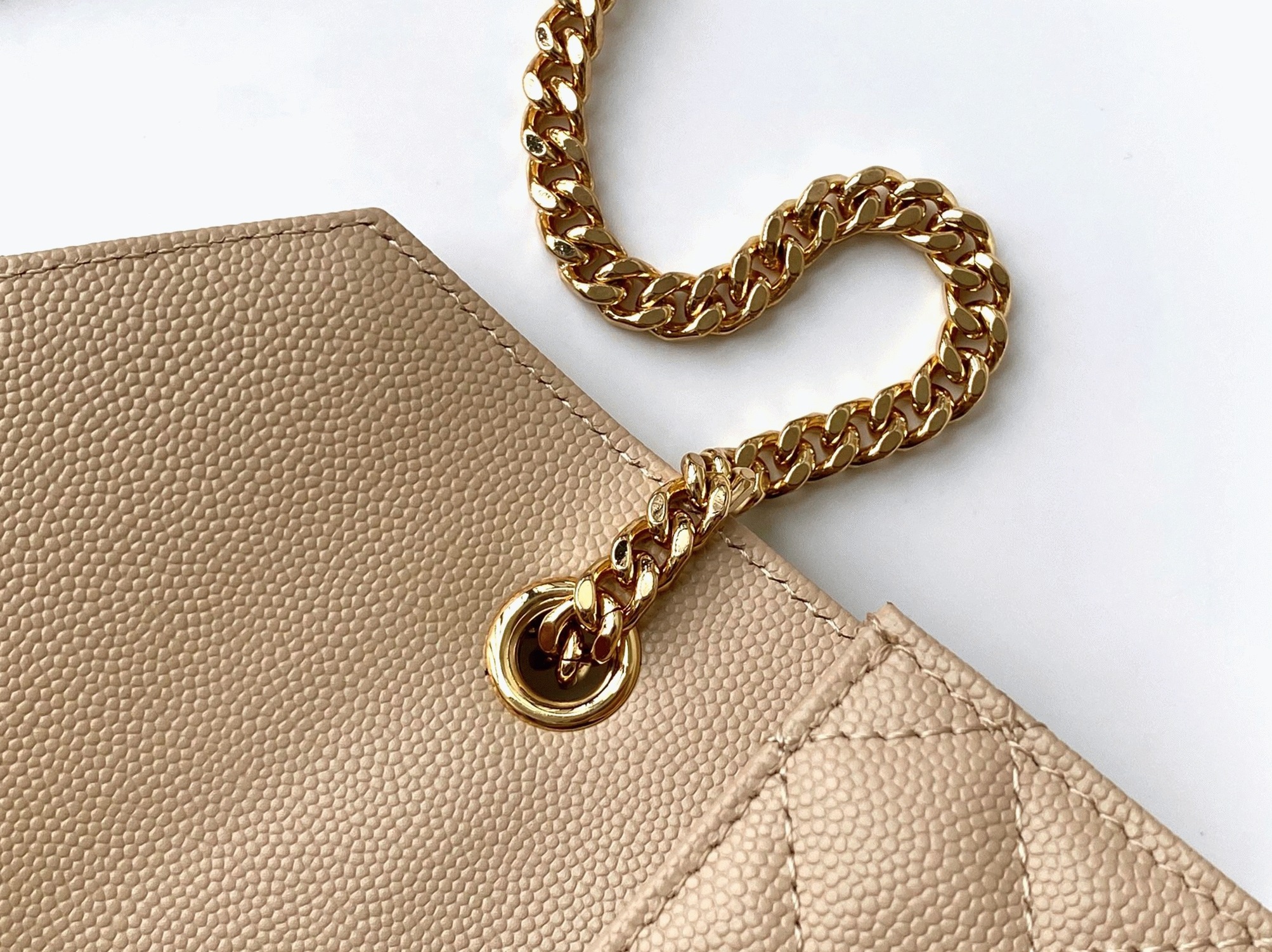 Fake Sa1nt Lau*nt Envelope Small Bag Beige