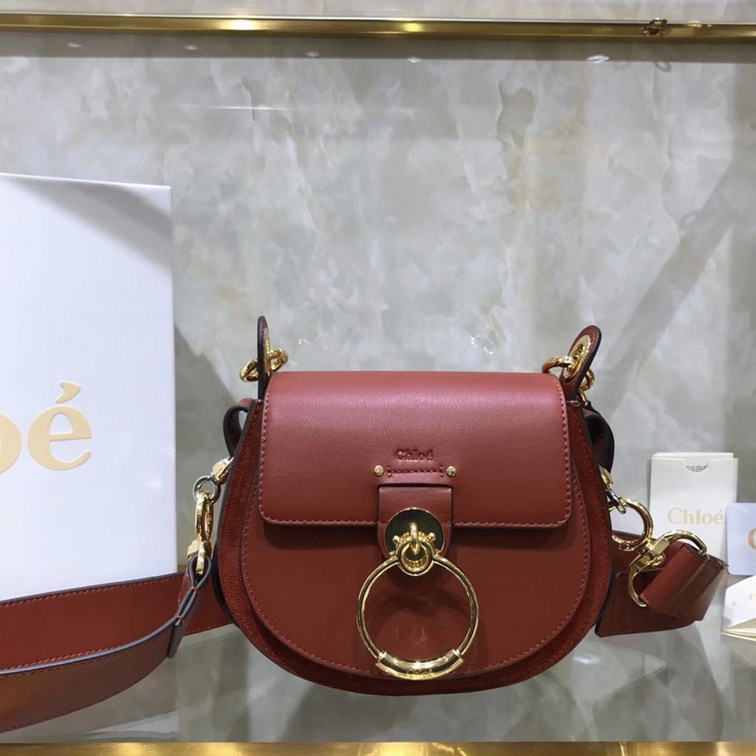top quality fake Ch10e small tess shoulder bag in caramel calfskin