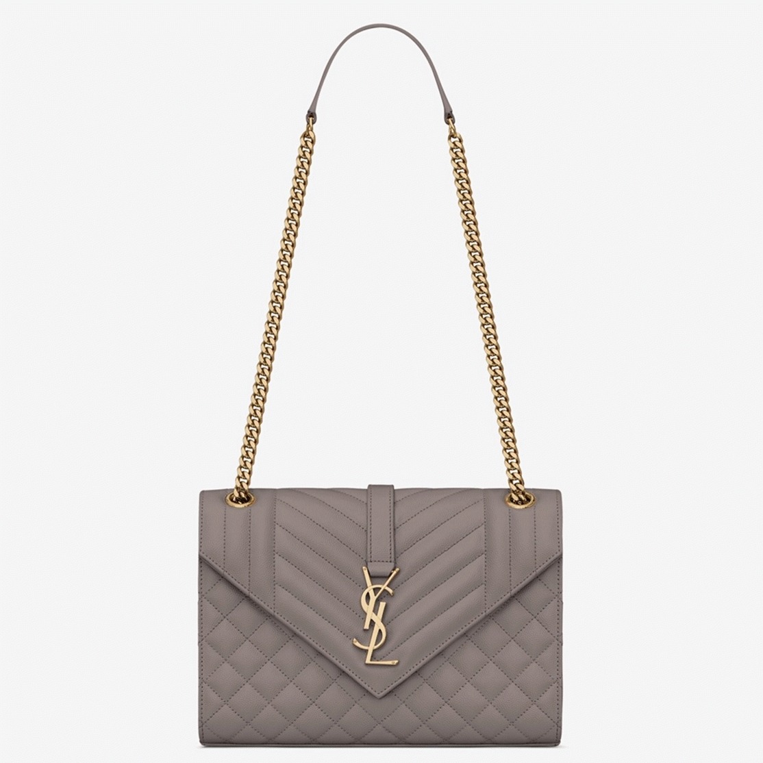Fake Sa1nt Lau*nt Envelope Medium Bag Grey
