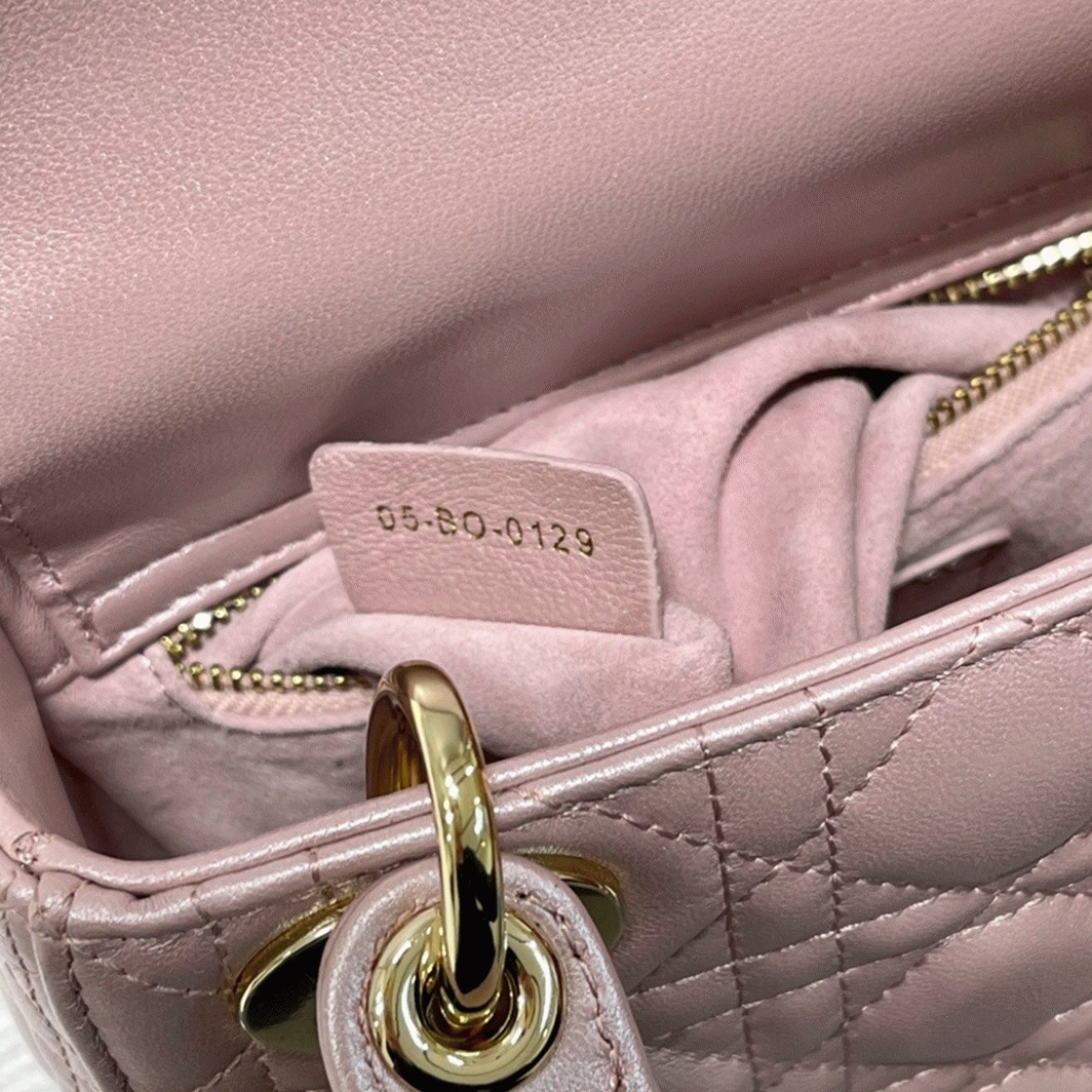 D10r Lady D10r Mini Bag Fake in Lotus Pearlescent Lambskin
