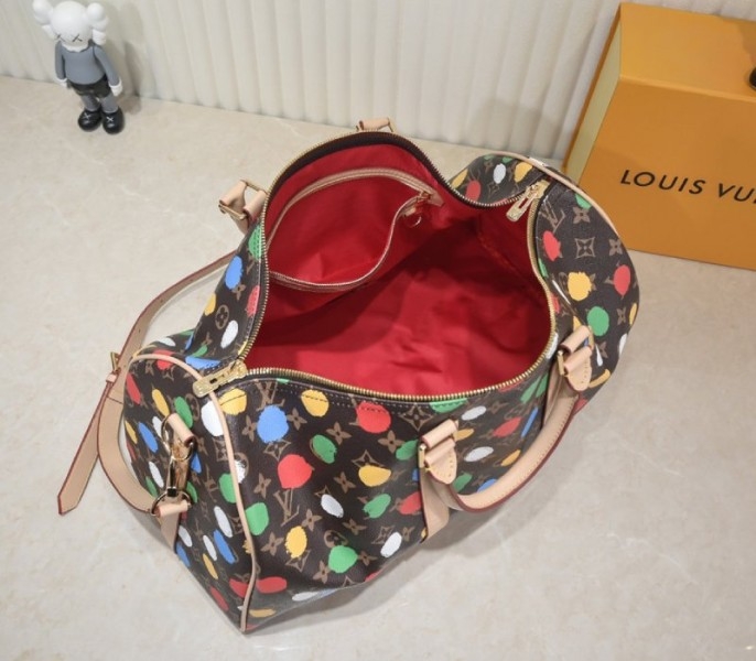 L0vis Vvtt0n X YK Monogram Canvas Keepall Bandouliere 45 Travel Bag