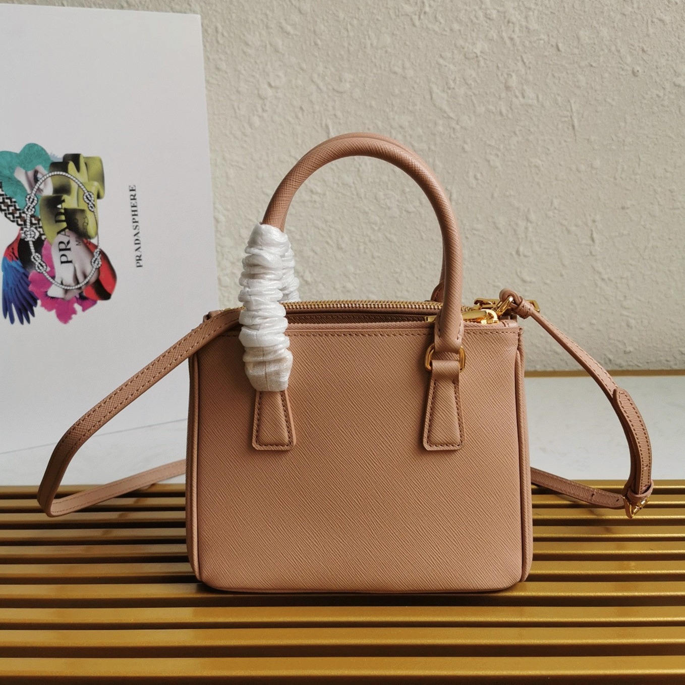 Powder Pink Pra*a Mini Galleria Bag Knock Off