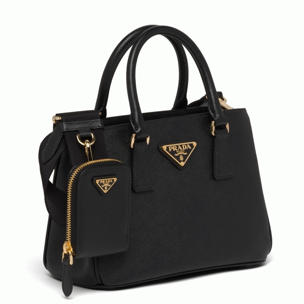 Black Pra*a Galleria Mini Bag Best Replica