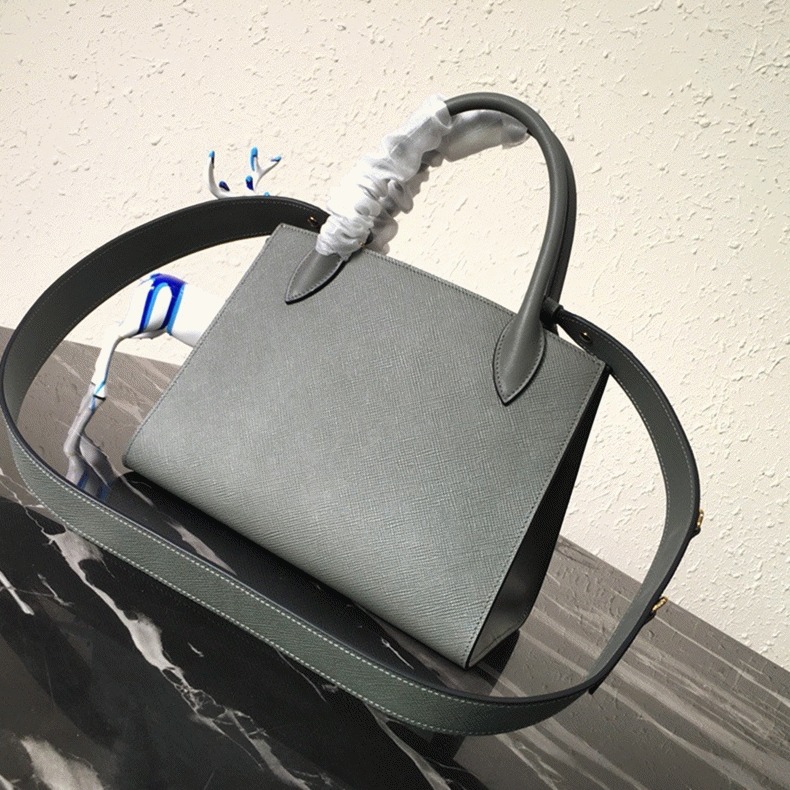 Pra*a Monochrome Small Bag Fake in Grey