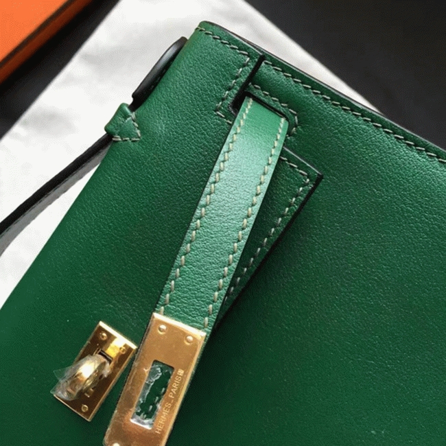 Malachite Swift Fake H**me5 Kelly Pochette Sleek Green Clutch