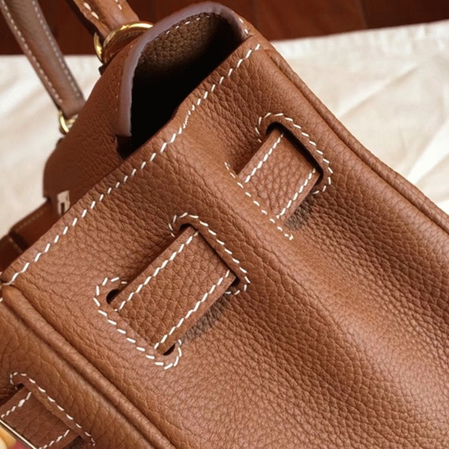 Gold Clemence Knockoff H**me5 Kelly Retourne 28cm Classic Bag