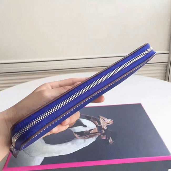 Blue Electric Top Replica H**me5 Wallet Azap Zipped